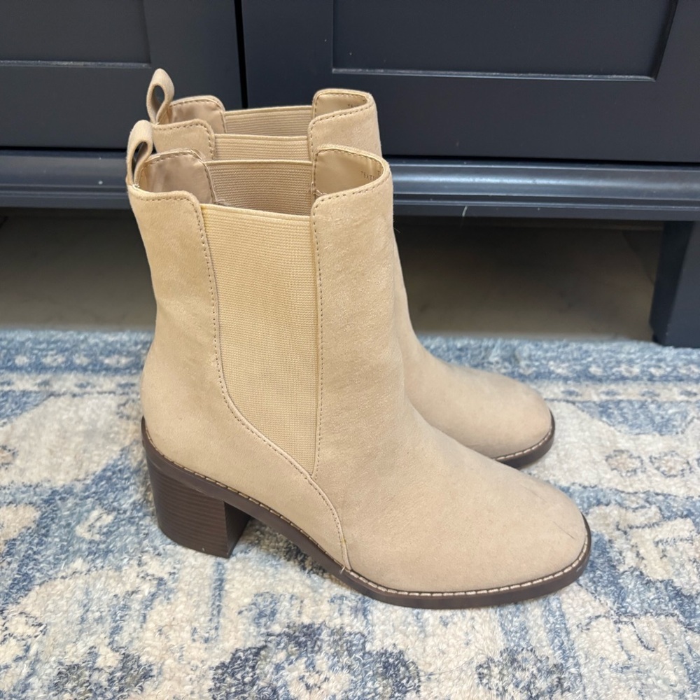 LOFT Beige Heeled Boots